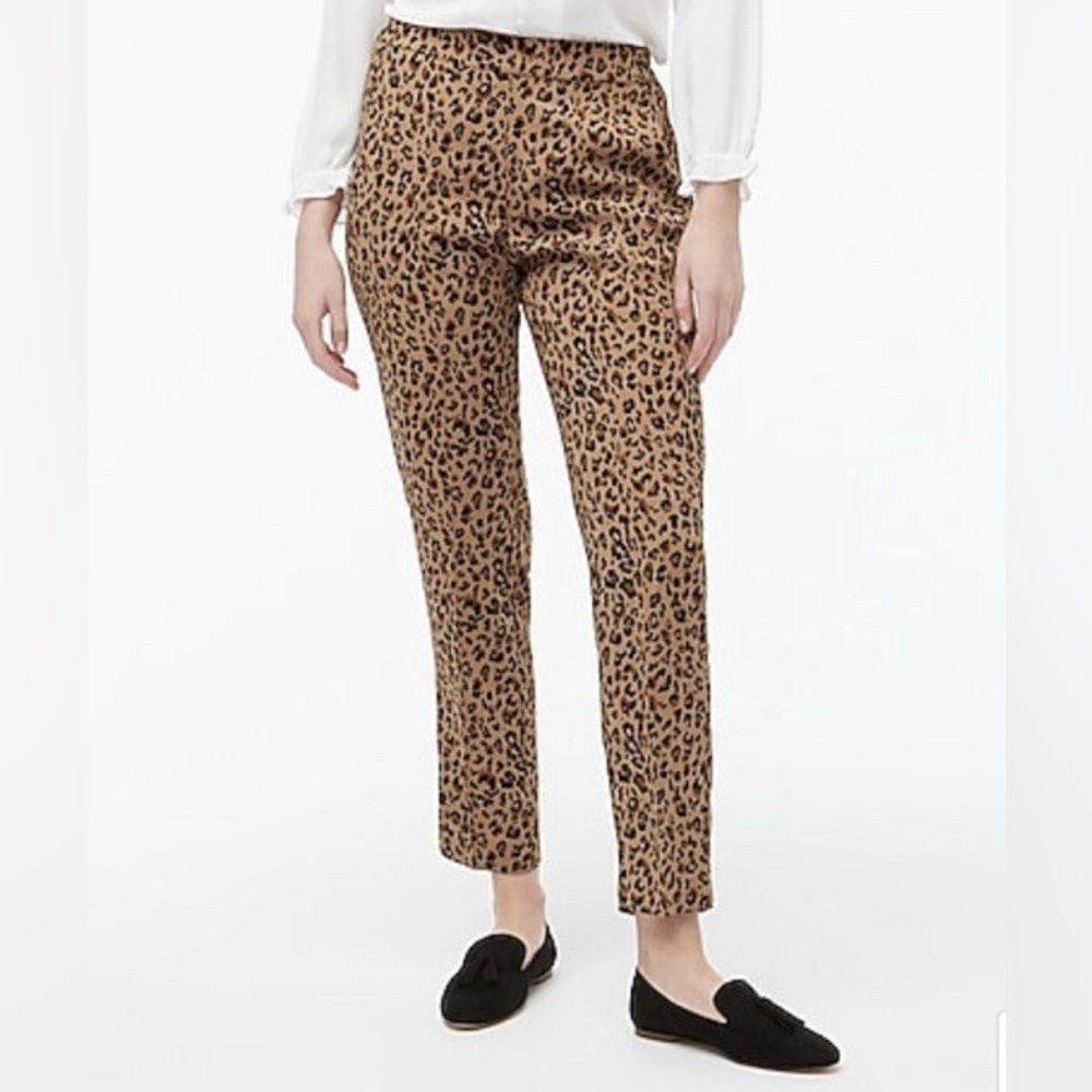 J. Crew || Woman’s Leopard print Jamie Pants Elastic Waist size 4